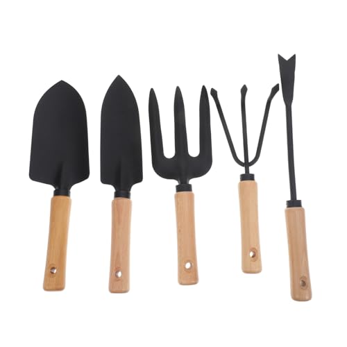 Toyvian 5 Stück Praktisches Teiliges Gartengeräte Set mit Holzgriff Schwarz Beschichtete Kohlenstoffstahl Schaufeln Rechen Wurzelstecher und Kultivator Ideal für Gartenarbeit und Outdoor Toyvian 5 Stück Praktisches Teiliges Gartengeräte Set mit Holzgriff Schwarz Beschichtete Kohlenstoffstahl Schaufeln Rechen Wurzelstecher und Kultivator Ideal für Gartenarbeit und Outdoor von Toyvian