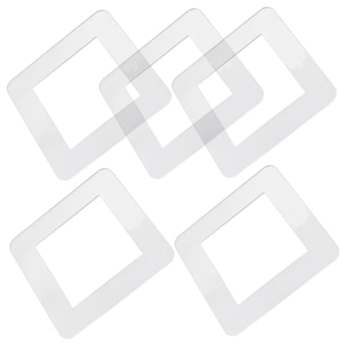 Toyvian 5 Stück Teiliges Acryl Lichtschalter Abdeckplatten Transparente Schutzabdeckung für Steckdosen und Schalter Schmutzresistente Wandplatte Einfache Montage Vielseitiger Schutz für von Toyvian