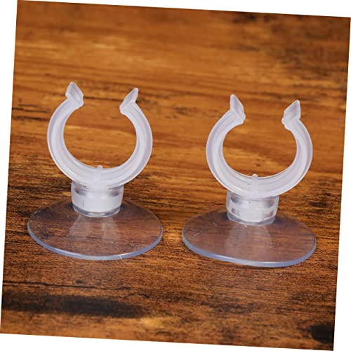 Toyvian 5 Stück Teiliges Aquarium Schlauchhalter Transparente Acryl Wasserrohr Klemmen mit Saugnapf Verstellbare Halterung für Fischbecken Fester Clip für Ablauf Installieren von Toyvian