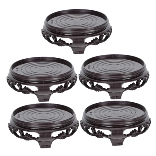 Toyvian 5 Stück Runde Blumentopf Ständer mit Retro Design Hohe Blumentopf Untersetzer für und Außenbereich Kunststoff rutschfest für Pflanzen und Dekorationen Toyvian 5 Stück Runde Blumentopf Ständer mit Retro Design Hohe Blumentopf Untersetzer für und Außenbereich Kunststoff rutschfest für Pflanzen und Dekorationen von Toyvian