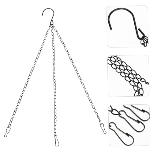 Toyvian 5 Stück Teiliges Hängende Eisenkette für Blumentöpfe und Pflanzenkörbe Robuste Metallkette mit Hoher Tragkraft Vielseitig für Garten Balkon Vogelhäuschen Laternen und Deko von Toyvian