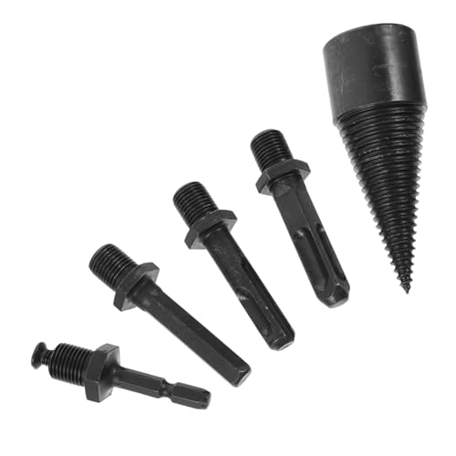 Toyvian 5 Stück Teiliges Holzspalter bohrerset aus Verschleißfestem Metall Robust und Schlagfest mit Tiefem Gewinde zur Einfachen Spaltung von Kompatibel mit Verschiedenen von Toyvian