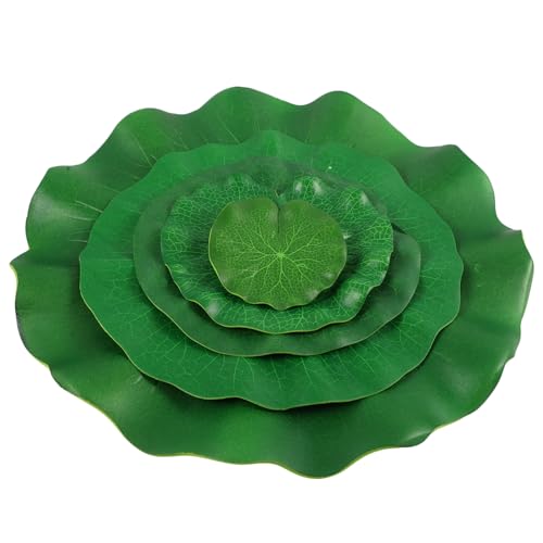 Toyvian 5 Stück Teiliges Künstliche Lotusblätter Realistische Schwimmende für Teich und Aquariendekoration für Fischverstecke und Optische Toyvian 5 Stück Teiliges Künstliche Lotusblätter Realistische Schwimmende für Teich und Aquariendekoration für Fischverstecke und Optische von Toyvian