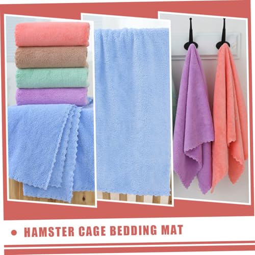 Toyvian 5 Stück Teiliges Meerschweinchen Handtuch Superabsorbierend Schnell Trocknend Weiche Flanell Bettmatte für Hamster Käfig Leichte Hautfreundliche Käfigeinlage in Pastellfarben von Toyvian