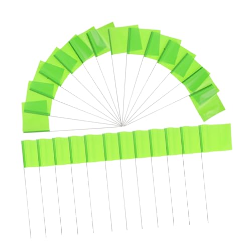 Toyvian 50 Stück Markierungsflaggen Polyester mit Drahtstab Kleine Garten Flaggen Robuste und Auffällige Signalfahnen für Rasen Garten Vermessung und Bewässerung Leicht und Tragbar von Toyvian