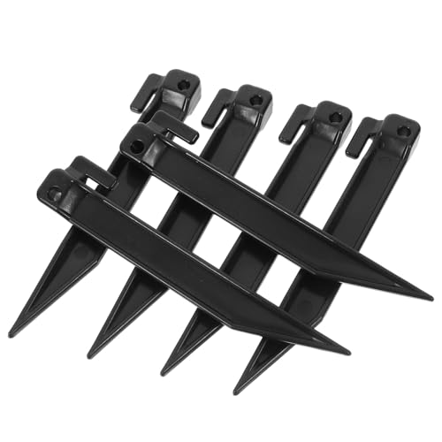 Toyvian 50 Stück Outdoor Bodenanker Schwarz Robuste Kunststoff Heringe für Rasenmäher Garten Camping Wetterfeste Befestigung Stabile Fixierung für Zelt Plane Kabel Vielseitig Einsetzbar von Toyvian