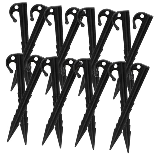 Toyvian 50 Stück Zelt Heringe aus Kunststoff mit Scharfem Ende Robuste Zeltnägel für Harten Boden Leichter Camping Erdanker Windfeste Befestigung für Outdoor Zelte und Planen von Toyvian