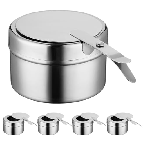 Toyvian 5Stücke Teiliges Brennstoffhalter mit Sicherheitsdeckel für Chafing Dish und Outdoor Kochen Robuste Tragbare Wärmebehälter für Buffet und Grillpartys von Toyvian