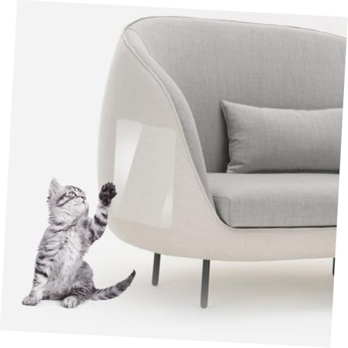 Toyvian 6 Blätter Selbstklebender Kratzschutz für Katzen Möbel Schutzfolie Sofa Couch Guard mit Nägeln Transparent PVC Kratzmatte zur Möbel Tür abwehr von Katzenkrallen von Toyvian