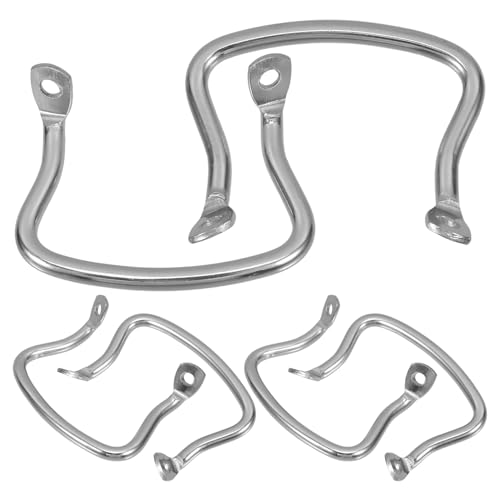 Toyvian 6 Stück Edelstahl Topf Ohr Topfgriff Seitengriff für Topf Hitzebeständige Topfhörer Doppelgriff Design Kesselseitengriff Seitengriffe für Kochgeschirr Rostfreier Stahl Silver von Toyvian