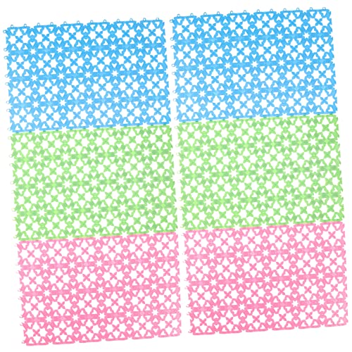 Toyvian 6 Stück Kaninchenkäfig aus Kunststoff rutschfeste Fußmatte für Kleintiere Anpassbar und Langlebig für Sauberkeit im Käfig von Toyvian