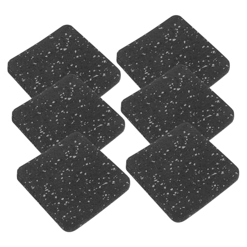 Toyvian 6 Stück Laufband Dämpfungspads Gummi Bodenschutzmatten mit Rutschfestem Stoßabsorbierendem Design für Fitnessgeräte Zuhause und Gym Farbige Punkte Langlebig und Schützend von Toyvian