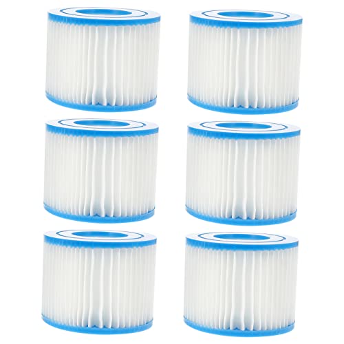 Toyvian 6 Stück Poolfilter Vi für Spa und Pool Austauschfilter für Wiederverwendbar Leicht zu Wechseln Entfernt Schmutz Haare und Sedimente für Sauberes Wasser und von Toyvian