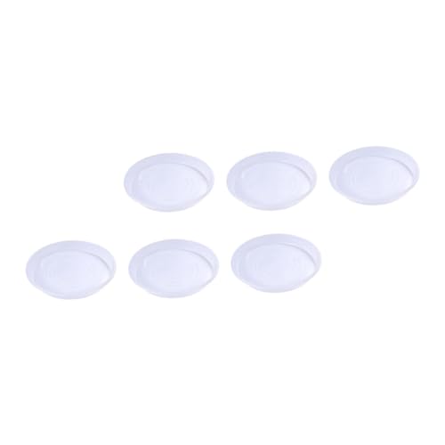 Toyvian 6 Stück Runder Untersetzer Transparente Kunststoffschalen für Pflanzentöpfe für Garten Wasserspeicher Reinigen von Toyvian