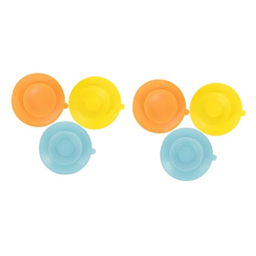 Toyvian 6 Stück Saugnapf Aufkleber Geschirr Sauger Silikon Saugnapf Saugnäpfe Für Geschirr Geschirr Silikon Sauger Kleinkind Teller Saugnapf Doppelseitige Saugnäpfe von Toyvian