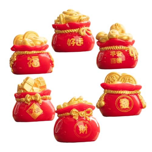 Toyvian 6stücke Feng Shui Glücksmünzen Im Geldtopf Chinesische Neujahrsdekorationen Für Und Glück Resin-mikrolandschaftsornament Für Festliche von Toyvian
