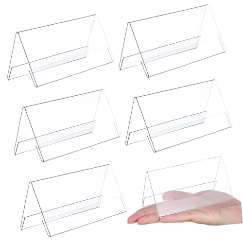 Toyvian 6 Stück Teiliges Acryl Tischschild Transparent Wiederverwendbar Stabiles Design Kratzfest für Büro Konferenz und Veranstaltungsdekoration von Toyvian