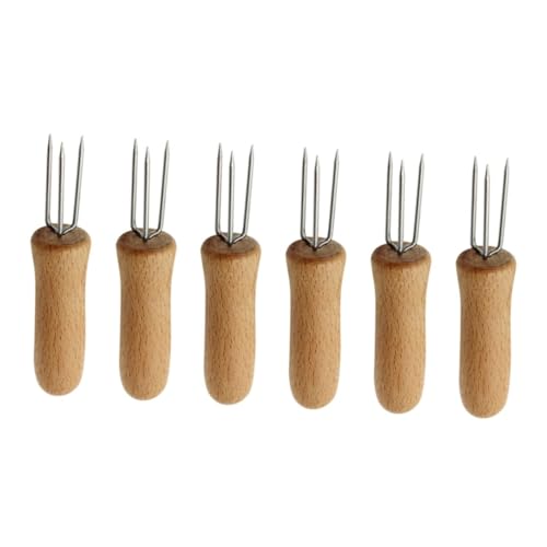 Toyvian 6 Stück Teiliges Edelstahl Maishalter mit Holzgriff Spitze Grillgabeln für Obst Snacks und Barbecue Langlebig Hitzebeständig und Tragbar für Sauberes Essen Am Maiskolben Toyvian 6 Stück Teiliges Edelstahl Maishalter mit Holzgriff Spitze Grillgabeln für Obst Snacks und Barbecue Langlebig Hitzebeständig und Tragbar für Sauberes Essen Am Maiskolben von Toyvian