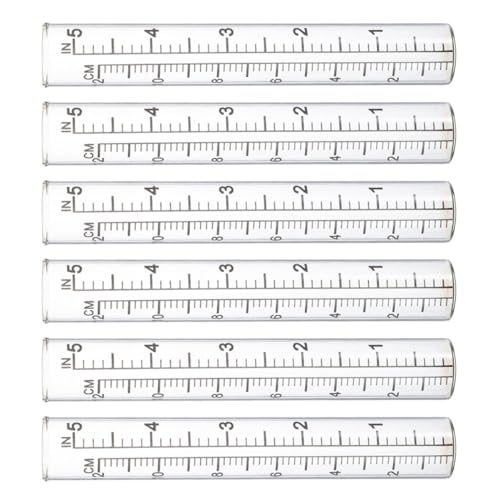 Toyvian 6 Stück Teiliges Glas Regenmesser Ersatzröhren Transparent Wetterfest Präzise Messung für Garten Außenbereich Kompatibel mit Meisten Regenmessern von Toyvian