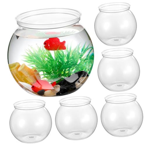 Toyvian 6 Stück Teiliges Kunststoff Aquarium Transparente Runde Fischschalen Bruchsicher Dekorativ für Wohnzimmer und Büro Kleine Desktop Fischbecken zur Heimdekoration Toyvian 6 Stück Teiliges Kunststoff Aquarium Transparente Runde Fischschalen Bruchsicher Dekorativ für Wohnzimmer und Büro Kleine Desktop Fischbecken zur Heimdekoration von Toyvian