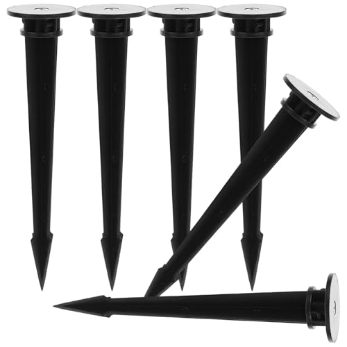 Toyvian 6 Stück Teiliges Kunststoff Erdspieße Ersatz Ground Stakes für LED Gartenleuchten Wetterfest Robust Außenbeleuchtung und Landschaftsgestaltung von Toyvian