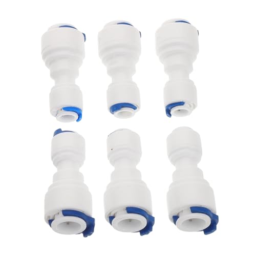 Toyvian 6 Stück Teiliges Kunststoff Wasserrohr Schnellanschluss bis Push To Connect Gerade Adapter Auslaufsicher und Werkzeugfrei Vielseitig für Gartenschläuche und Wasserfiltersysteme von Toyvian