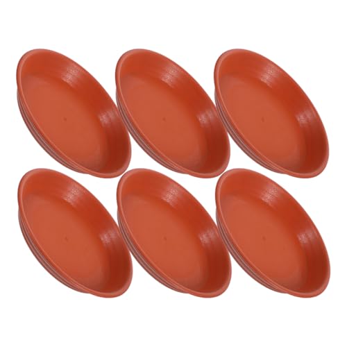 Toyvian 6 Stück Teiliges Pflanzuntersetzer Imitation Roter Runde Wasserablaufplatten für Blumentöpfe für Zimmerpflanzen und Terrakotta Töpfe Design Schützende Basis für Böden von Toyvian