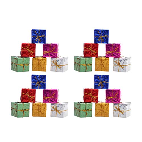 Toyvian 60 stücke Mini geschenkboxen weihnachtsbaumschmuck hängen Dekorationen Ornamente (zufällige Farbe) von Toyvian