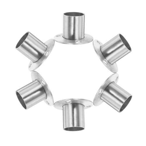 Toyvian 6Stücke Gardinenstangenhalter Rohrflansch für Duschvorhänge und Langlebig Einfache Installation für Schränke und Garderoben von Toyvian