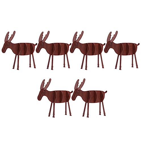 Toyvian 6stücke Weihnachtliche DIY Elch-Figuren Teiliges Aus Holz Für Festliche Tischdekoration Für Kreative Bastelprojekte Hochwertiges Design Und Leichte Handhabung Passend Zur von Toyvian