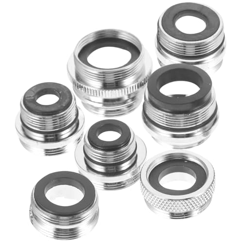 Toyvian 7 Stück Teiliges Kupfer Wasserhahn Adapter und Korrosionsbeständig Vielseitig für Spültisch Garten Waschmaschine Kompatibel mit Gängigen Schlauchanschlüssen Drehbar Praktische von Toyvian