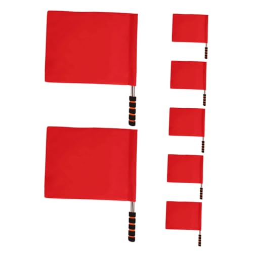 Toyvian 7 Stück Teiliges Sportschiedsrichter Flaggen Set mit Rostfreiem Stahlstab Schwammgriff Hochsichtbaren Roten Signalfahnen für Linienrichter Feldtraining Fußball Volleyball Toyvian 7 Stück Teiliges Sportschiedsrichter Flaggen Set mit Rostfreiem Stahlstab Schwammgriff Hochsichtbaren Roten Signalfahnen für Linienrichter Feldtraining Fußball Volleyball von Toyvian