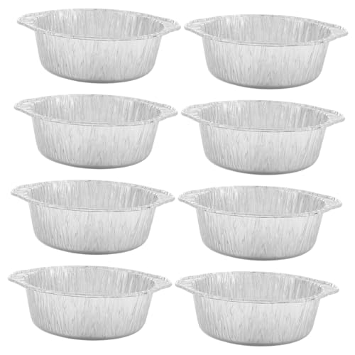 Toyvian 8 Stück -Aluminium-bräter, Runde, Öldichte Einlagen, Kochschalen Für Heißluftfritteusen, Aus Alufolie Für Grillen Im Freien, Familienfeiern Toyvian 8 Stück -Aluminium-bräter, Runde, Öldichte Einlagen, Kochschalen Für Heißluftfritteusen, Aus Alufolie Für Grillen Im Freien, Familienfeiern von Toyvian