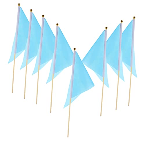 Toyvian 8 Stück Flagge Flagge Markierungsfahnen im Freien Gartenflaggen Gartenbewässerungssysteme Rasen Zeichen Rasensprinkler Rasenmarkierungsflaggen Bewässerungsfahnen Bambus Blau von Toyvian