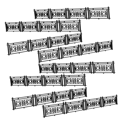Toyvian 8 Stück Miniatur Gartenzaun Abs Zäune für Miniatur Landschaft DIY Dekoration Schwarz für und Mini Garten Projekte von Toyvian