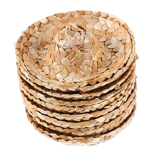 Toyvian 8 Stück Teiliges Mini Strohhüte Handgefertigt Geflochtene Kleine Hüte für Puppen DIY Bastelprojekte Partydekorationen Toyvian 8 Stück Teiliges Mini Strohhüte Handgefertigt Geflochtene Kleine Hüte für Puppen DIY Bastelprojekte Partydekorationen von Toyvian