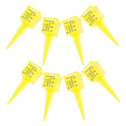 Toyvian 8 Stück Teiliges Regenmesser Kunststoff Messgerät für Garten Zaun und Grün Transparentes Wetterfestes Wasser-messinstrument für Außenbereich und Bewässerungsüberwachung von Toyvian