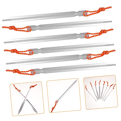 Toyvian 8 Stück Zeltheringe Campingzubehör Zelthering Metall Gartenhering Zeltheringe Nagelheringe Robuste Campingheringe Metall Erdpfähle Überdachungspfähle Aluminiumlegierung von Toyvian