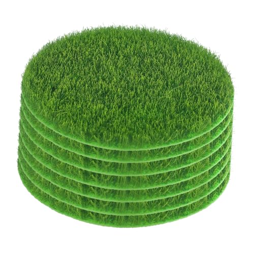 Toyvian 8 Stücke Künstliche Moos Matte Zen Garten Zubehör Künstliche Gras Rasen Nylon Fee Garten Gras Vlies Stoff Grün von Toyvian