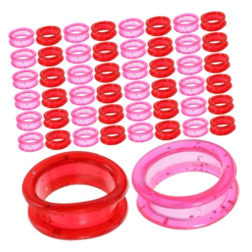 Toyvian 80 Stück Weiche Finger Ringe für Scheren Rutschfeste Fingerprotektoren für Tierpflege Friseurscheren Komfortable Daumeneinsätze Stabile Griffigkeit Hygienisch und Langlebig von Toyvian
