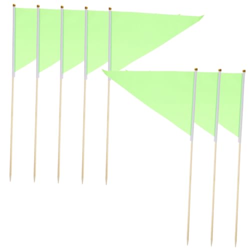 Toyvian 8Stücke Gartenmarkierungsflaggen mit Hochsichtbare Markierungsfahnen für Rasen Baustellen Bewässerungssysteme Camping von Toyvian