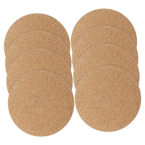 Toyvian 8Stücke Korkuntersetzer für Pflanzen Saugfähige Untersetzer Hitzebeständige Korkplatten für Töpfe Minimalistisches Design zum Ihrer Oberflächen von Toyvian