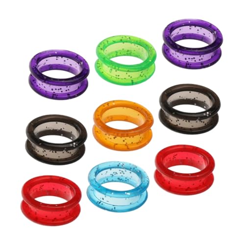 Toyvian 9 Stück Teiliges Gummi Scheren Fingerring Rutschfest und Flexibel Komfortable Fingerschutzeinsätze für Friseurscheren und Haustierscheren Langlebig und Einfach zu Montieren von Toyvian