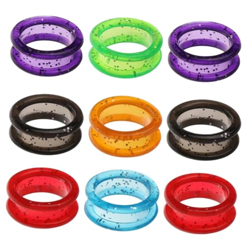 Toyvian 9 Stück Teiliges Scheren Fingerringe in Verschiedenen Farben Flexible Griffe für Besseren Griff Langlebig und Bequem für Haustierpflege und Friseure Einfache Installation und von Toyvian