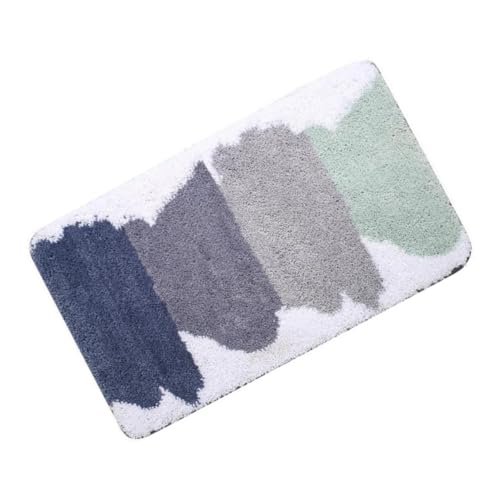 Toyvian Absorbierender Badteppich rutschfeste Dicke Chenille Fußmatte mit Schmutzfangmatte für Eingangsbereich Badezimmer Flur Saugfähige Pflegeleichte Matte von Toyvian