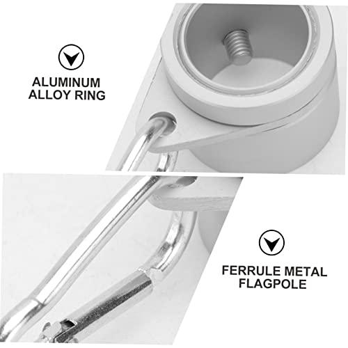 Toyvian Aluminiumlegierung Fahnenmast Drehbarer Ring Teilig Wickel Fahnenhalter Robust Langlebig Silber für Fahnenstangen Zubehör Toyvian Aluminiumlegierung Fahnenmast Drehbarer Ring Teilig Wickel Fahnenhalter Robust Langlebig Silber für Fahnenstangen Zubehör von Toyvian