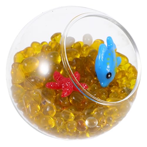 Toyvian Aquarium Betta Versteck Transparent Glas Kugel mit Mini Glassteinen Gelb-weiß Kleiner Fisch und Roter Seestern Sichere Versteckmöglichkeit für Garnelen und Fische im Fischbecken Toyvian Aquarium Betta Versteck Transparent Glas Kugel mit Mini Glassteinen Gelb-weiß Kleiner Fisch und Roter Seestern Sichere Versteckmöglichkeit für Garnelen und Fische im Fischbecken von Toyvian