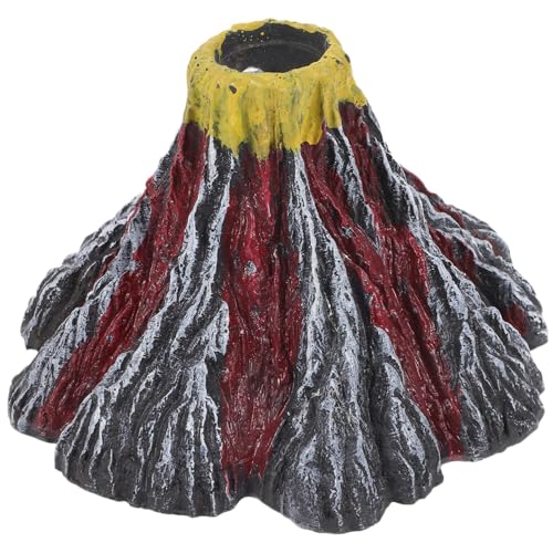 Toyvian Simulierte Vulkan Dekoration Für Aquarien Langlebiges Resin Ornament Mit Verstecktem Platz Für Fische Und Garnelen Für Fischschalen-landschaften von Toyvian