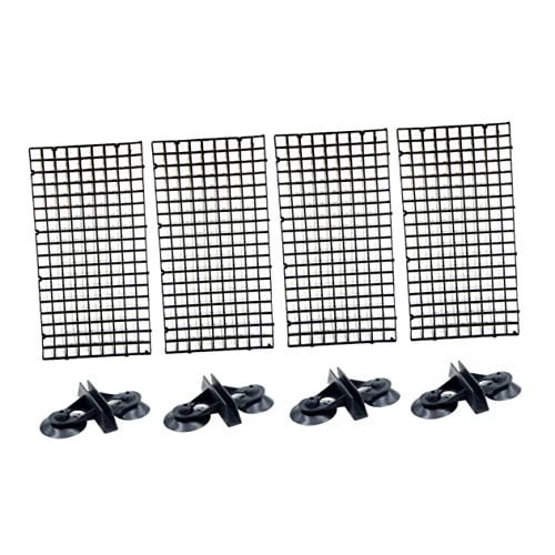 Toyvian Aquarium Isolationsplatten Teilig mit Saugnäpfen Spaltbare Gitterplatten Schwarz Installieren für Fischtrennung Laichkasten und Aquarienzubehör Geeignet von Toyvian