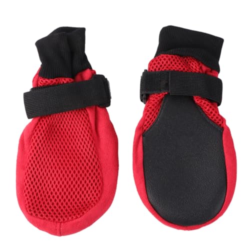 Toyvian Atmungsaktive Hundeschuhe mit Rutschfester Sohle Pfotenschützende Hundestiefel für Kleine und Mittlere Hunde Pflegeleichte Bequeme Haustier Schuhe in Rot für Outdoor und Alltag Toyvian Atmungsaktive Hundeschuhe mit Rutschfester Sohle Pfotenschützende Hundestiefel für Kleine und Mittlere Hunde Pflegeleichte Bequeme Haustier Schuhe in Rot für Outdoor und Alltag von Toyvian
